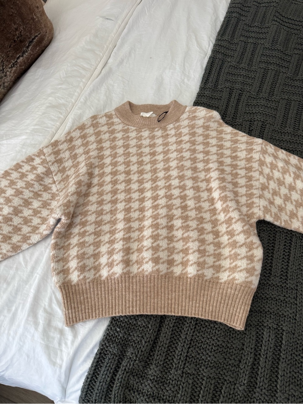 Beige & Cream Knit Sweater